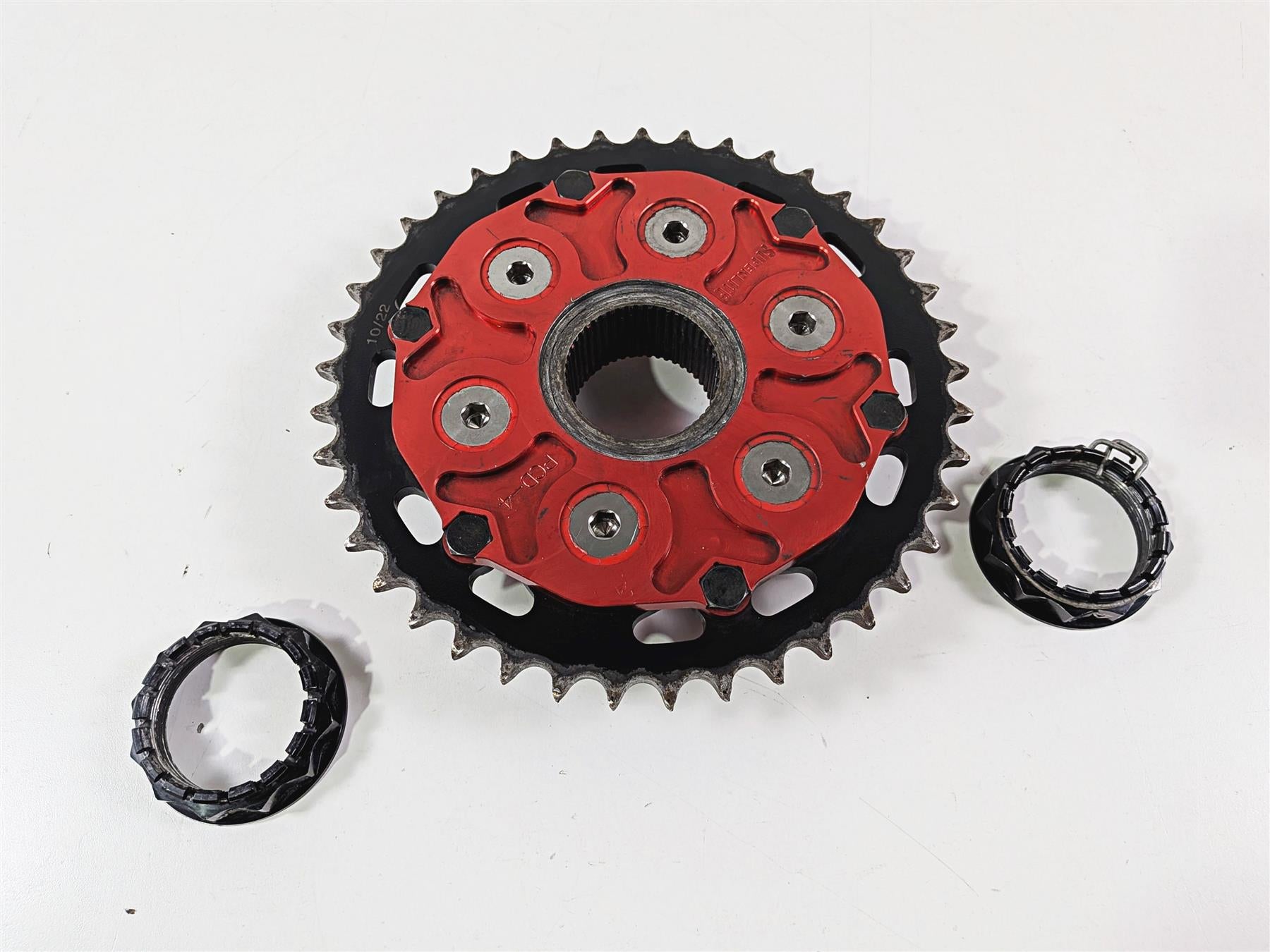 2017 Ducati Panigale 1299 AEM Factory Red Sprocket & Flange DU092 S50-804R-41-Mototech271