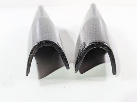 2009 Ducati Hypermotard 1100 S Lower Carbon Fiber Fork Guard Cover Set 46012811-Mototech271
