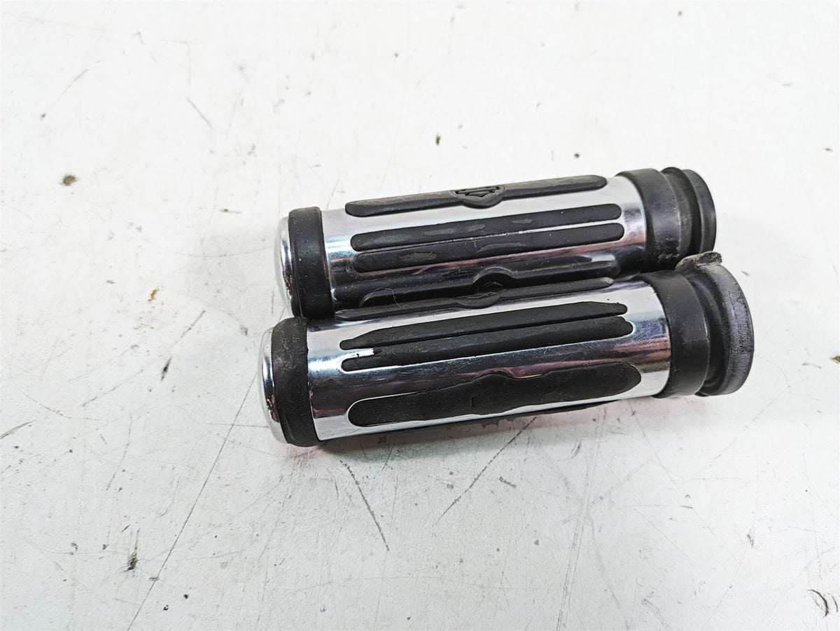 2008 Harley FLHTCU Electra Glide Oem Chrome Rubber Hand Grip Set 56246-08 {{ shop.shopifyCountryName }} - Mototech271