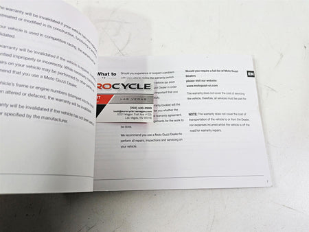 2016 Moto Guzzi Stelvio 1200 8V NTX Owners Manual Booklet GU00979748 B043198 {{ shop.shopifyCountryName }} - Mototech271