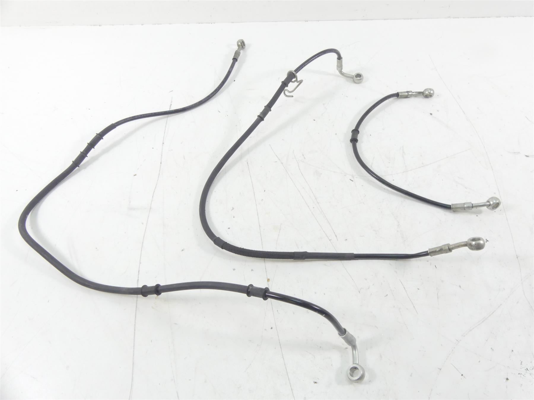 2015 Ducati Diavel Carbon Red Front Abs Brake Line Hose Set 61841191A 61841181B | Mototech271