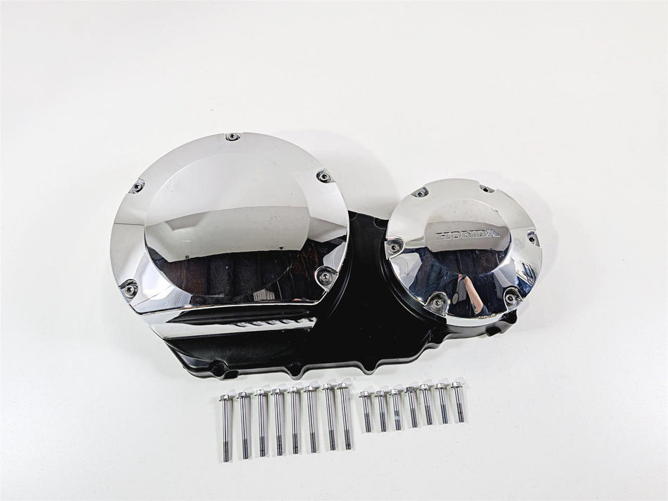 2010 Honda VT1300 CR Stateline Right Side Engine Clutch Cover 11331-MFY-A00 {{ shop.shopifyCountryName }} - Mototech271