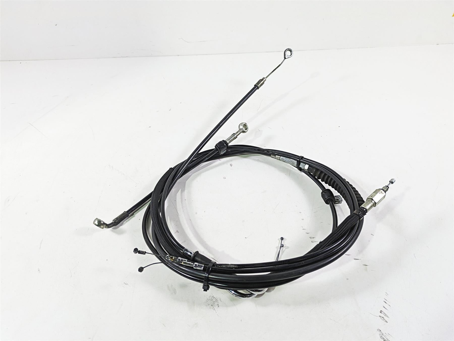 2017 Harley Dyna FXDB Street Bob Brake Clutch Throttle Cable Set 14" Ape Hanger {{ shop.shopifyCountryName }} - Mototech271
