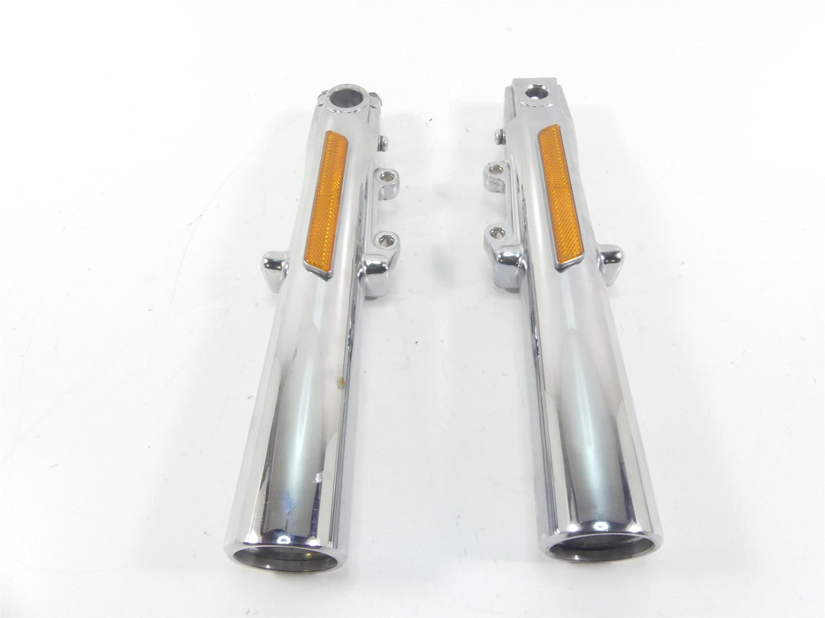 2009 Harley FLHTCU SE4 CVO E-Glide Chrome Front Fork Lower Tube Set 45500169 {{ shop.shopifyCountryName }} - Mototech271