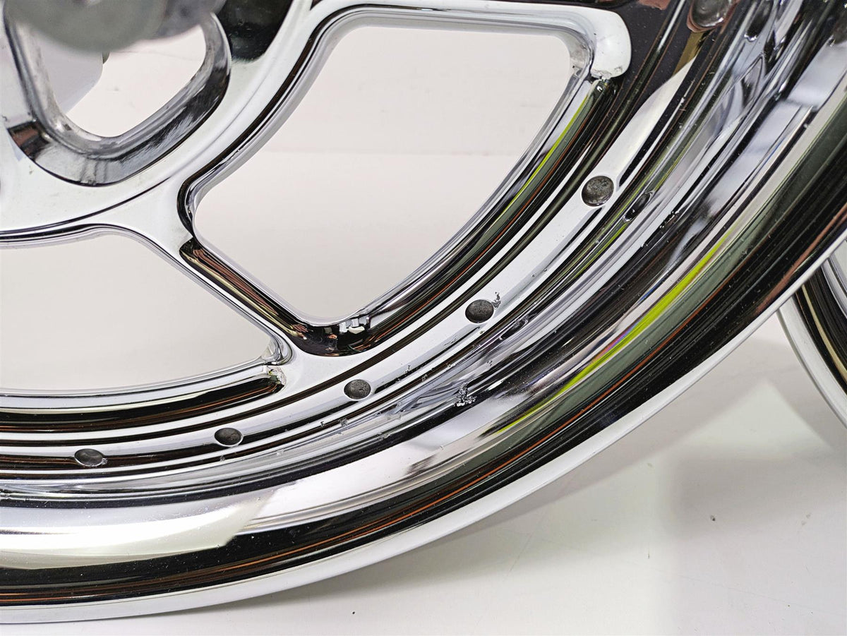2007 Harley Touring FLHRSE CVO Road King Front Rear Chrome Wheel Set 44612-07 {{ shop.shopifyCountryName }} - Mototech271