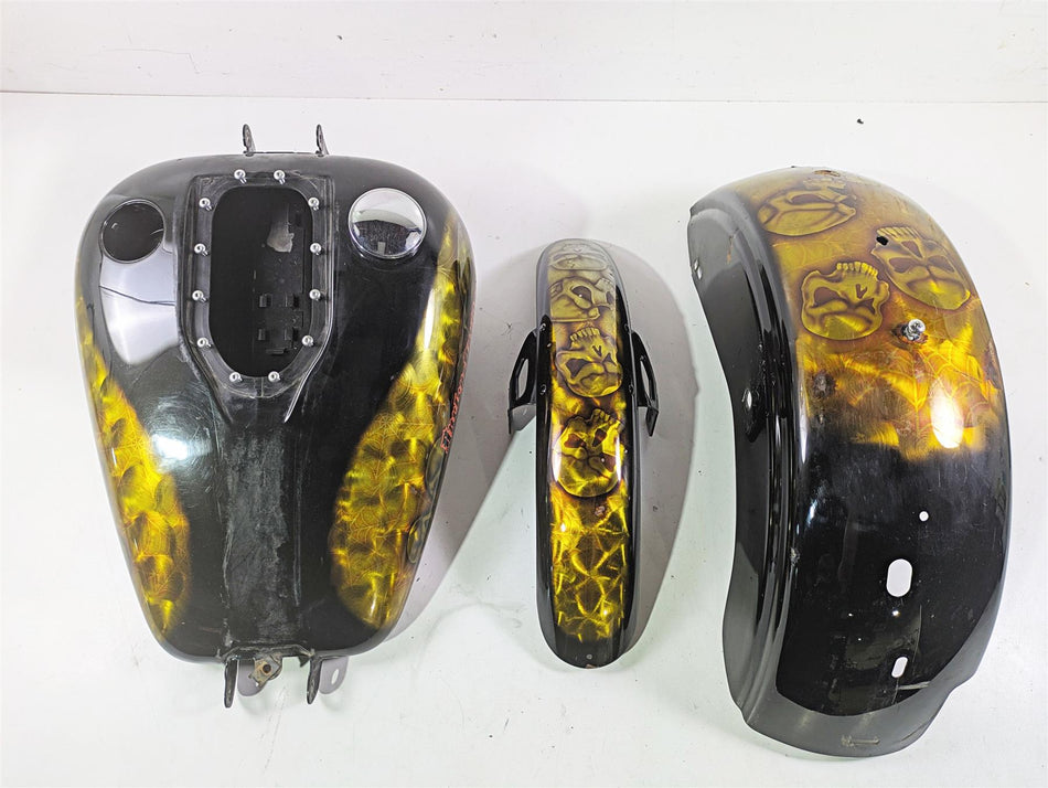 2010 Harley Dyna FXDB Street Bob Custom Paint Fender & Fuel Tank Set 61593-10 {{ shop.shopifyCountryName }} - Mototech271