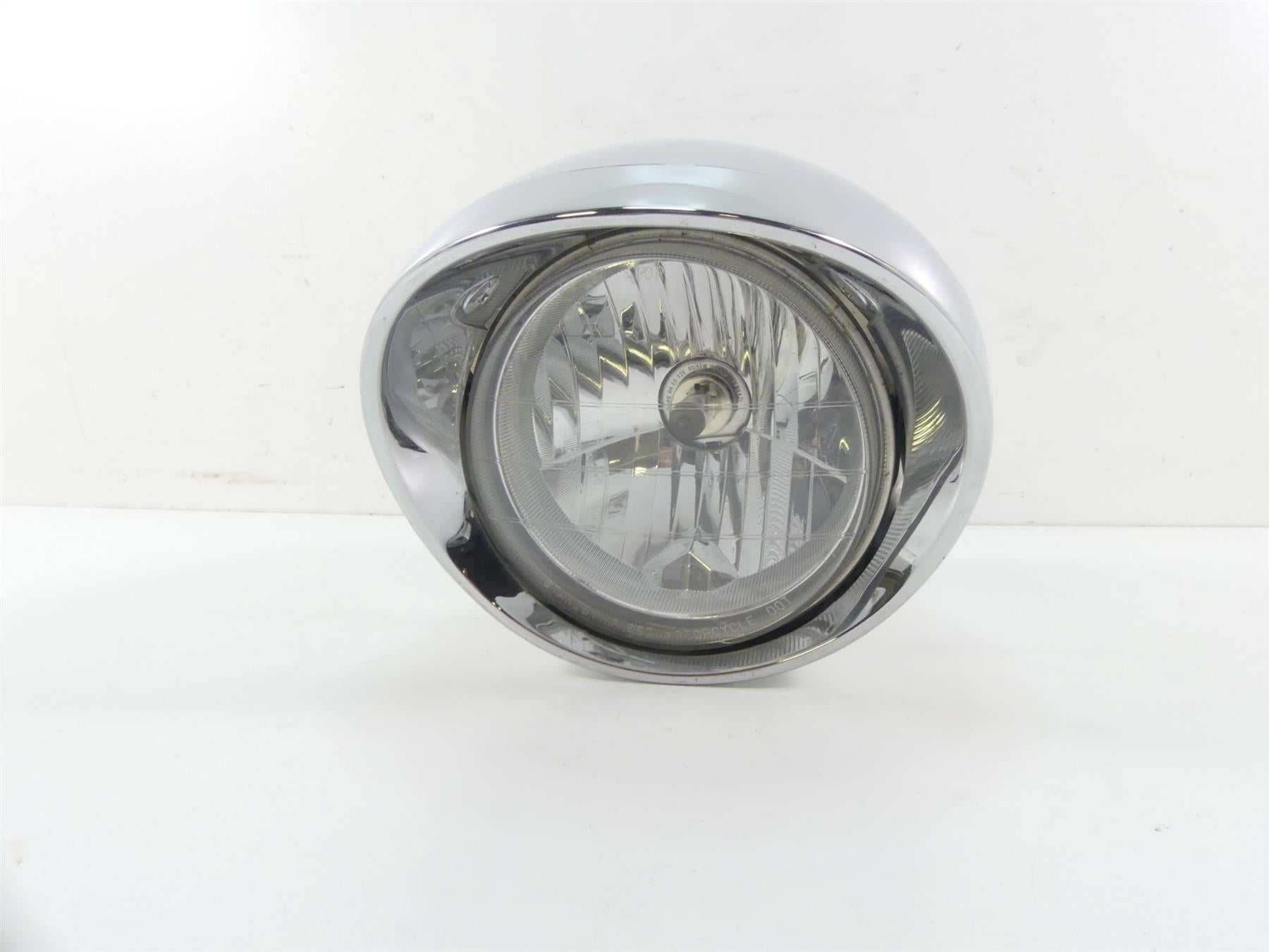 2007 Honda VTX1800 T1 Headlight Head Light & Chrome Housing Set 33120-MEA-671 {{ shop.shopifyCountryName }} - Mototech271