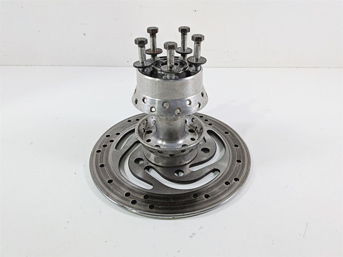 2007 Harley Dyna FXDB Street Bob Rear Wheel Hub Spoke 17" + Rotor 40979-06B {{ shop.shopifyCountryName }} - Mototech271