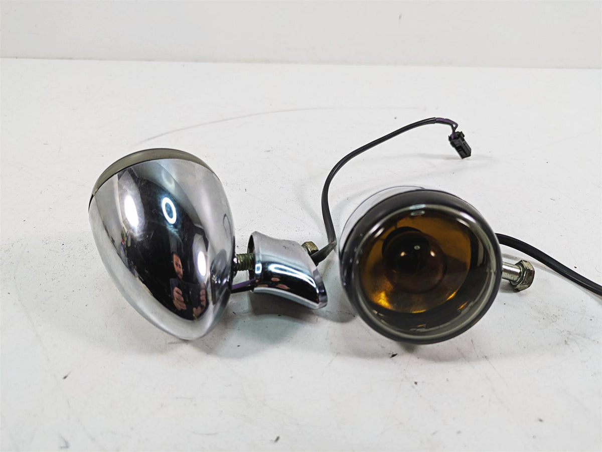2009 Harley Dyna FXDFSE CVO Fat Bob Rear Smoked Blinker Turn Signal Set 69196-03 {{ shop.shopifyCountryName }} - Mototech271