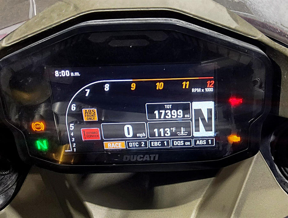 2012 Ducati Panigale 1199S Speedometer Gauge Instrument Cluster 17K 40610901D {{ shop.shopifyCountryName }} - Mototech271
