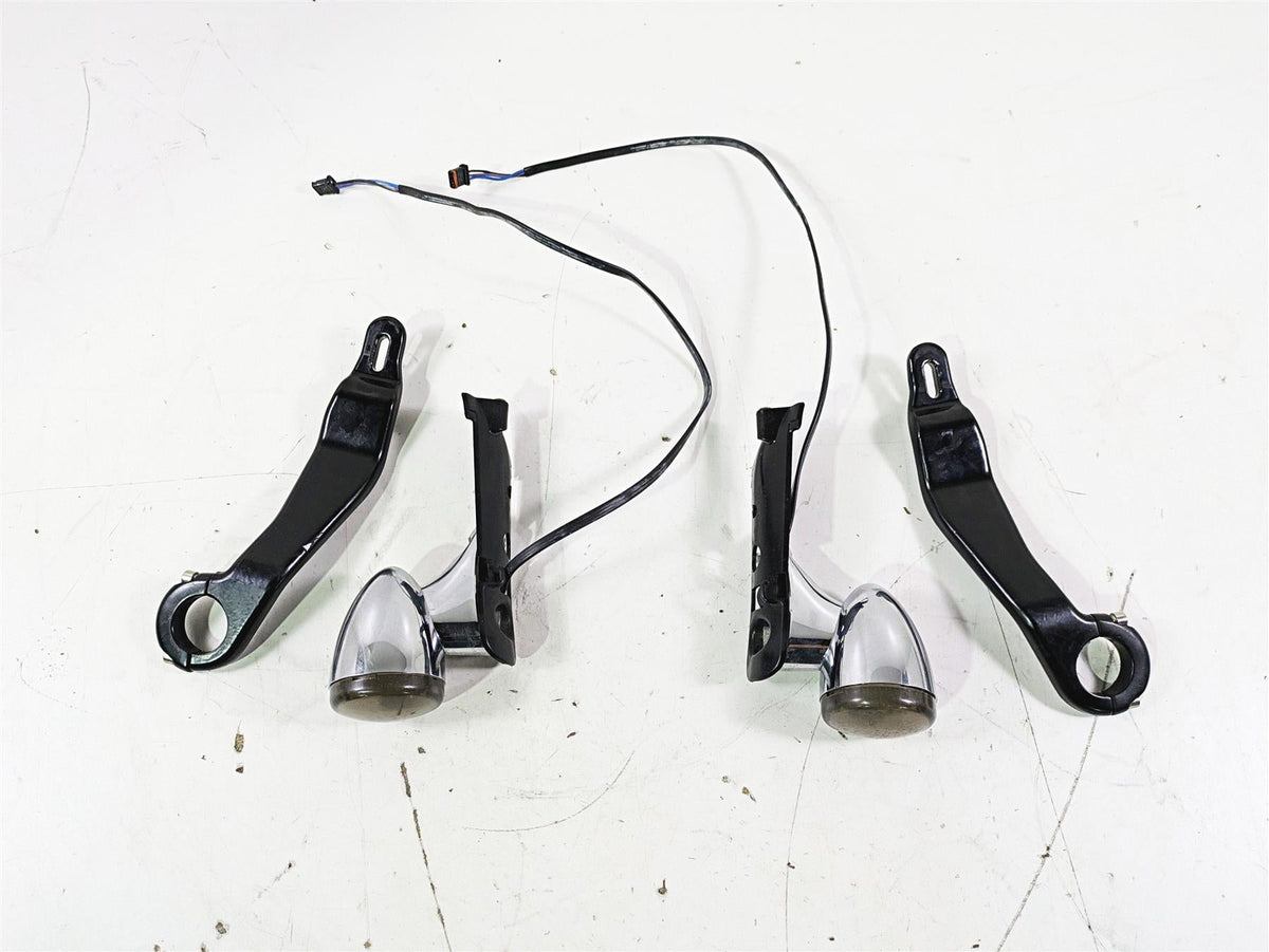 2016 Harley Touring FLTRX Road Glide Front Blinker Turn Signal & Mounts 67800512 {{ shop.shopifyCountryName }} - Mototech271