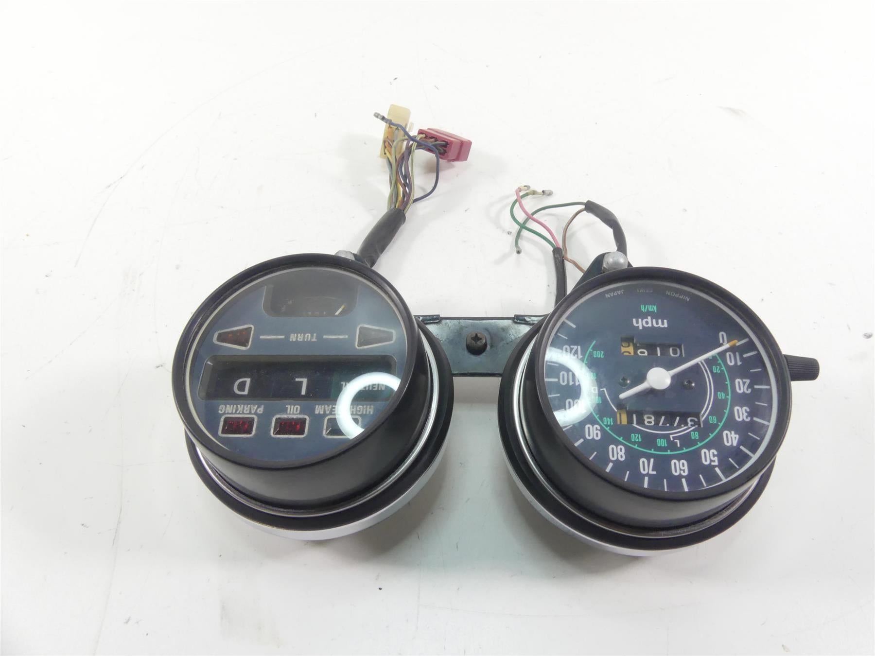 1977 Honda CB750 A Four Hondamatic Speedometer Gauges 37K Set 37200-393-771 {{ shop.shopifyCountryName }} - Mototech271