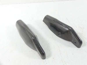2008 Ducati Hypermotard 1100S Lower Carbon Fiber Fork Guards 46012811C 46012801C