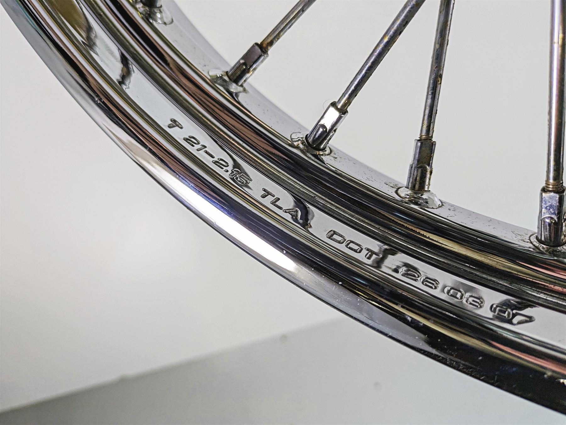 2007 Harley Sportster XL1200 C Straight 21x2.15 Front Wheel Rim 43557-05A {{ shop.shopifyCountryName }} - Mototech271