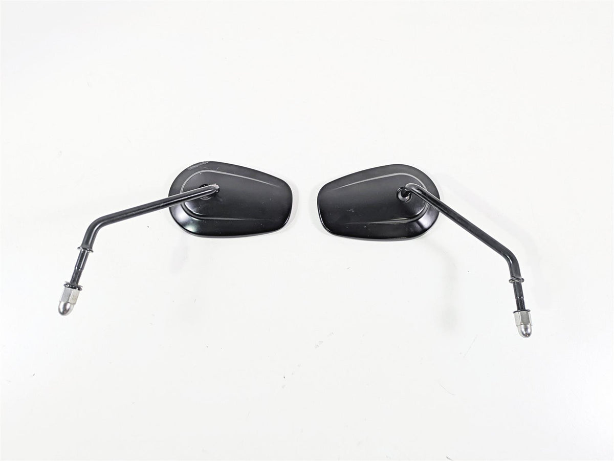 2014 Harley FXDF Dyna Fat Bob Rear View Mirror Set Black 91909-03B 91910-03B {{ shop.shopifyCountryName }} - Mototech271