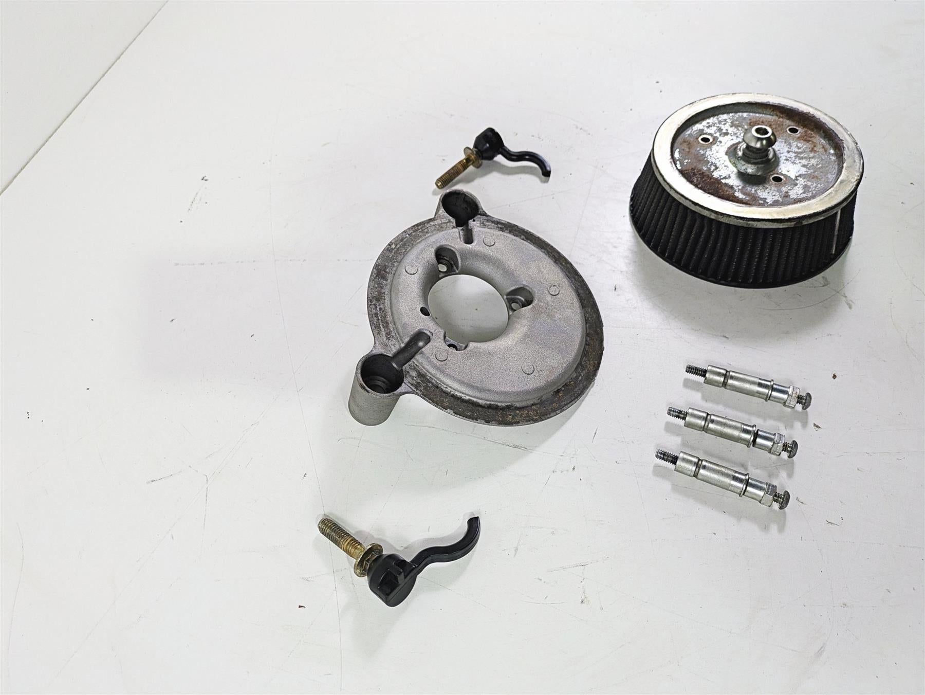 2008 Harley FLSTSB Cross Bones Air Cleaner Breather Filter Mount 29478-05A {{ shop.shopifyCountryName }} - Mototech271