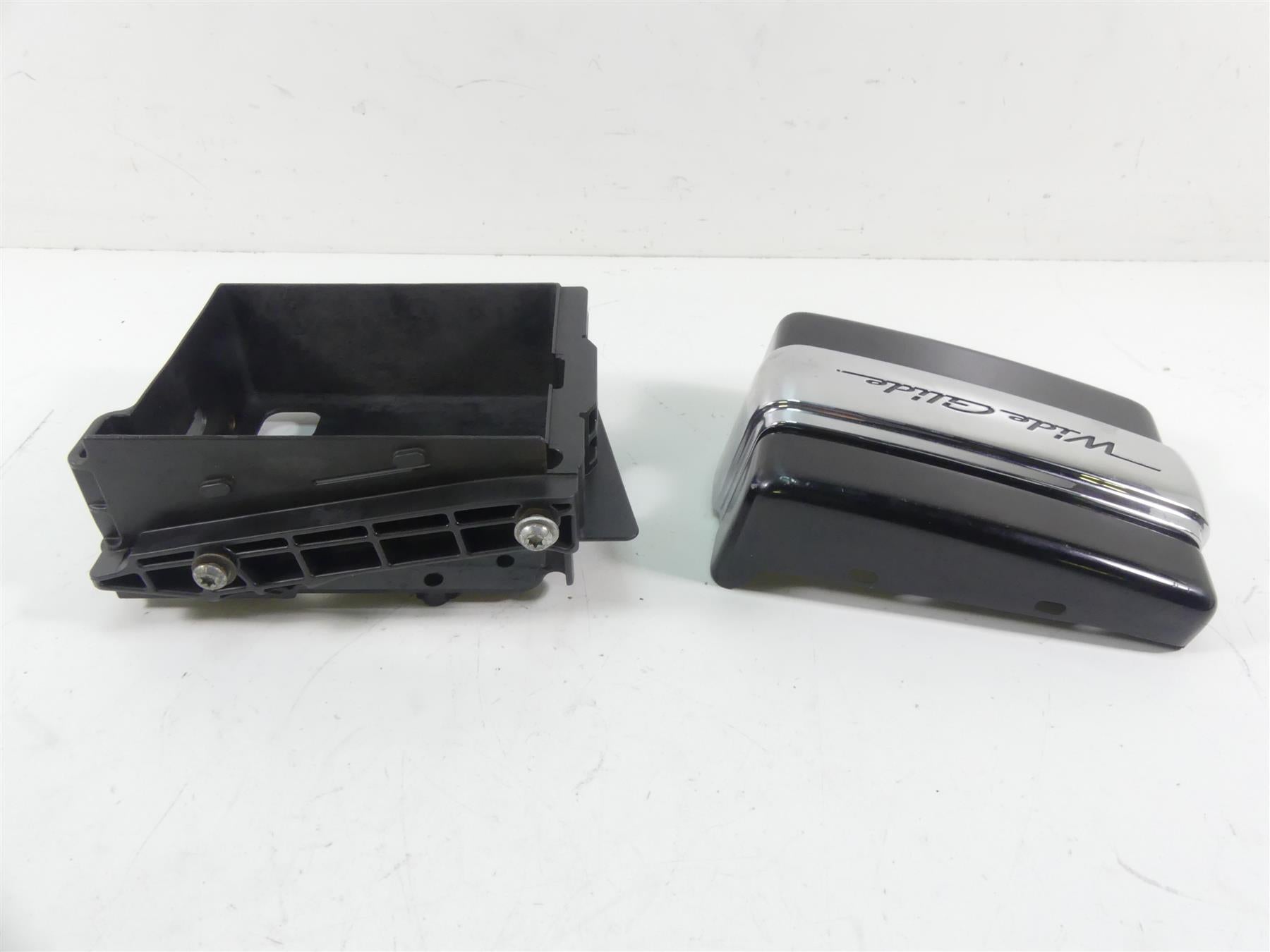 2013 Harley FXDWG Dyna Wide Glide Right Battery Tray & Chrome Cover 66366-06 {{ shop.shopifyCountryName }} - Mototech271