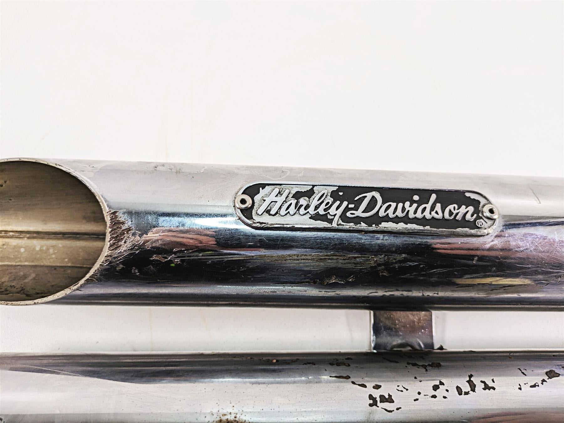 1986 Harley Sportster XLH 883 Oem Slip On Slash Cut Muffler Silencer Set {{ shop.shopifyCountryName }} - Mototech271