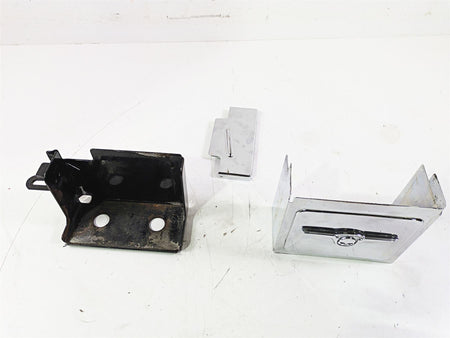 2002 Harley Dyna FXDL Low Rider Battery Tray Box & Skull Chrome Cover 66375-97 {{ shop.shopifyCountryName }} - Mototech271