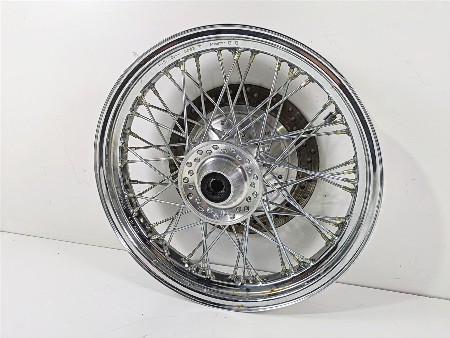 2001 Honda VT750 Shadow Ace 17x3 Spoke Front Wheel 44650-MBA-020 {{ shop.shopifyCountryName }} - Mototech271