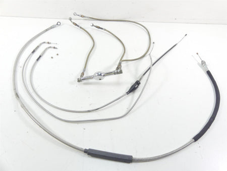 2002 Harley Touring FLHRCI Road King Apehanger 14" Cable & Brake Line set {{ shop.shopifyCountryName }} - Mototech271