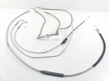 Load image into Gallery viewer, 2002 Harley Touring FLHRCI Road King Apehanger 14&quot; Cable &amp; Brake Line set
