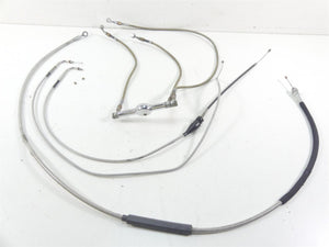 2002 Harley Touring FLHRCI Road King Apehanger 14" Cable & Brake Line set