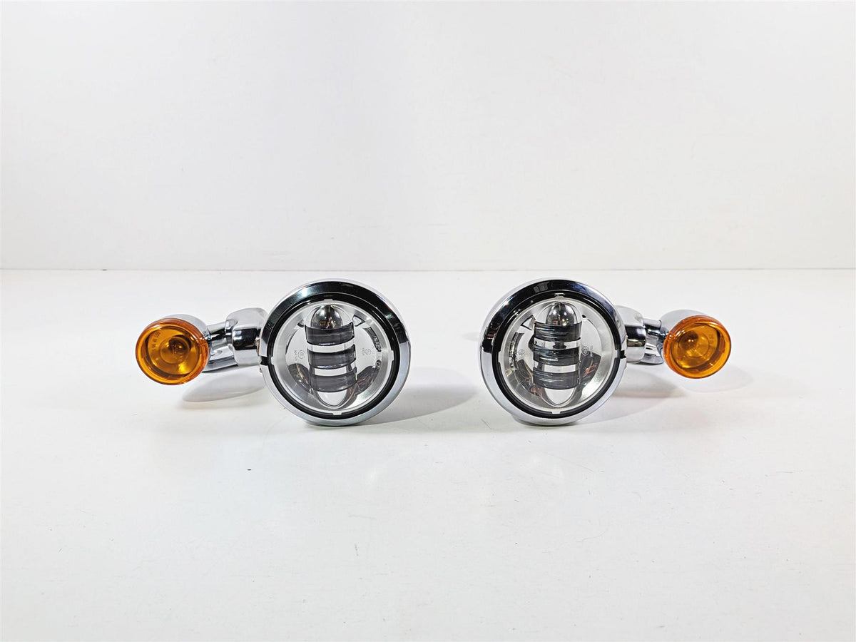 2014 Harley Touring FLHTK Electra Glide Chrome Spot Light Blinker Set 68000021-Mototech271