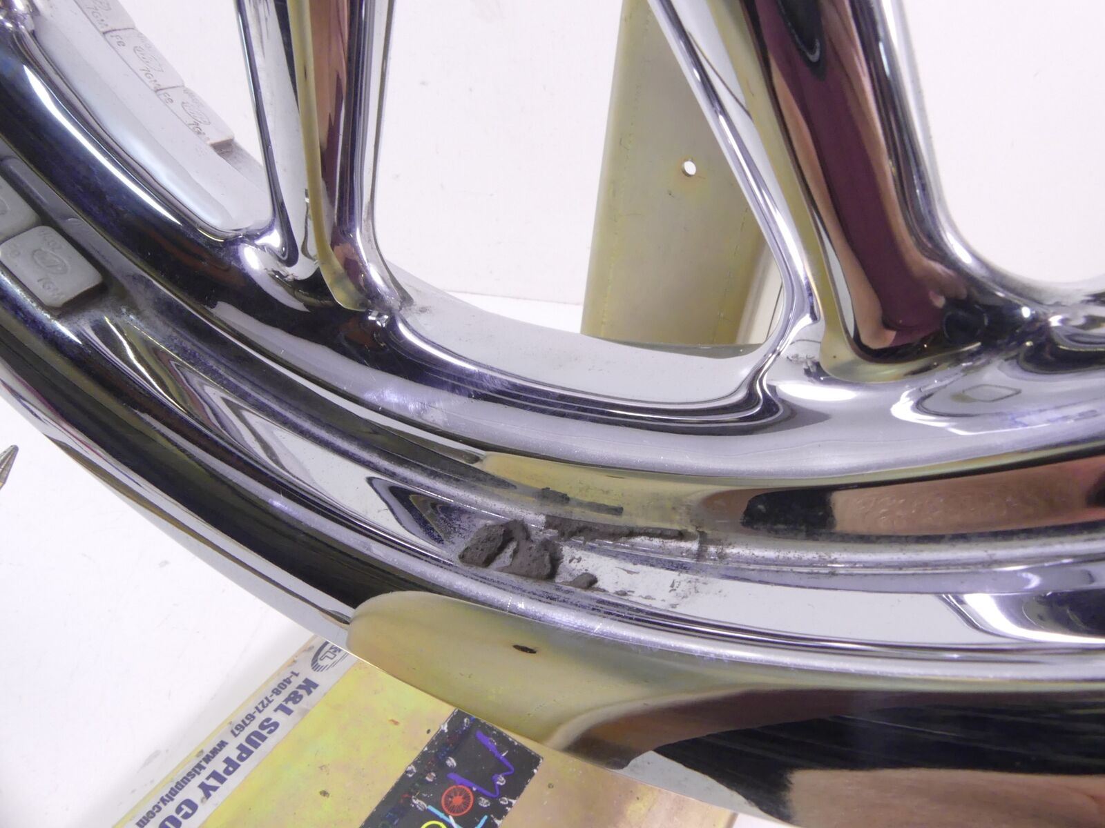 2009 Harley Touring FLHRC Road King Front 9 Spoke Chrome Rim Wheel 16x3 40960-09 {{ shop.shopifyCountryName }} - Mototech271