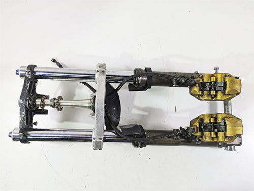2003 Kawasaki ZX9R Ninja 46mm Front End Forks Caliper Triple Tree Set 44075-1184 | Mototech271