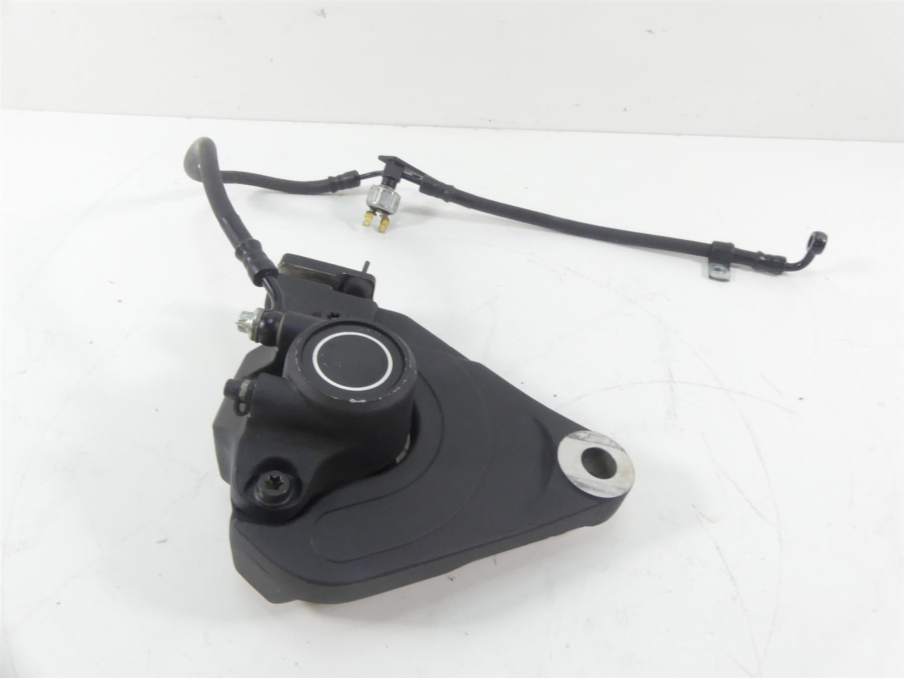 1993 Harley FXSTS Softail Springer Rear Brake Caliper + Line & Mount 44050-87