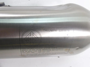 2017 Triumph Thruxton 1200R Exhaust Pipe Muffler Silencer Set T2203872 T2203878