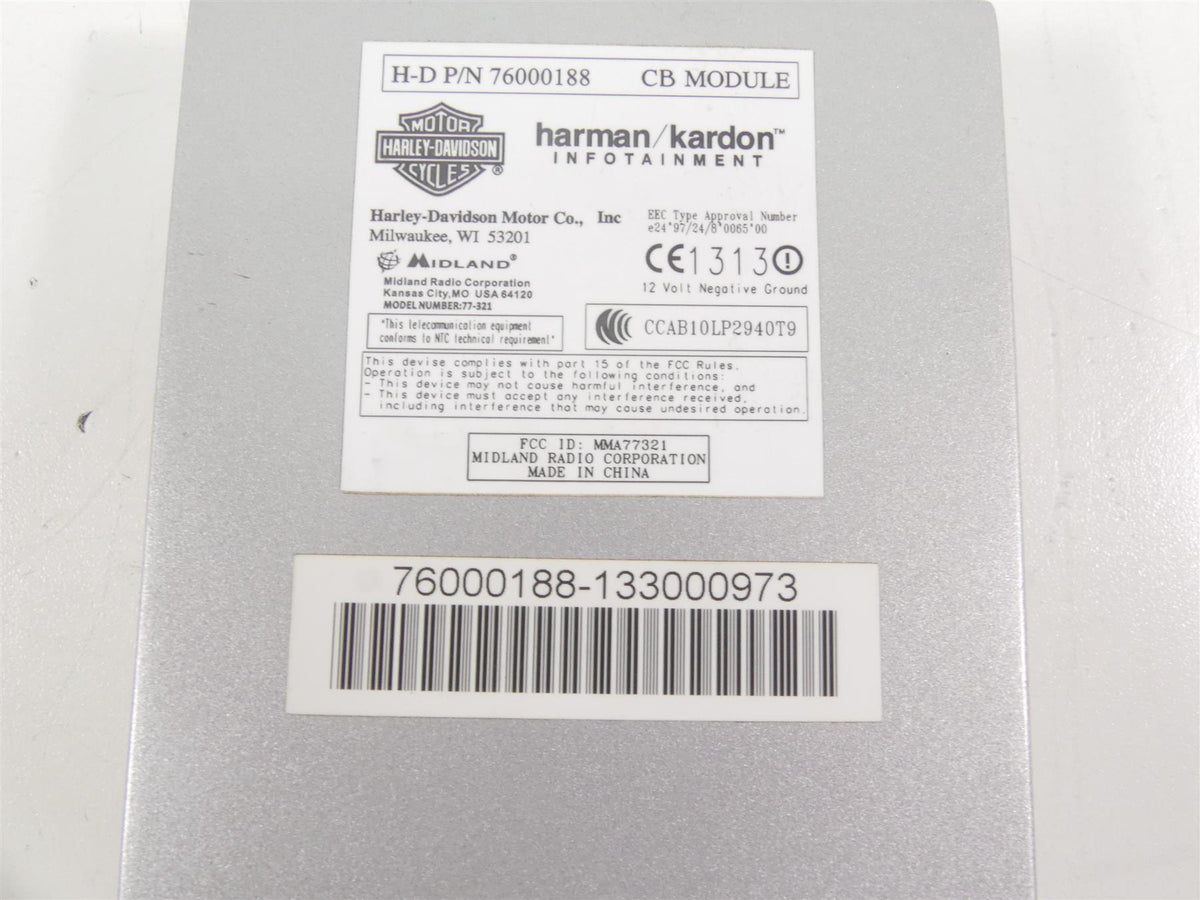 2014 Harley Touring FLHTK Electra Glide Cb Control Module Unit 76000188 {{ shop.shopifyCountryName }} - Mototech271