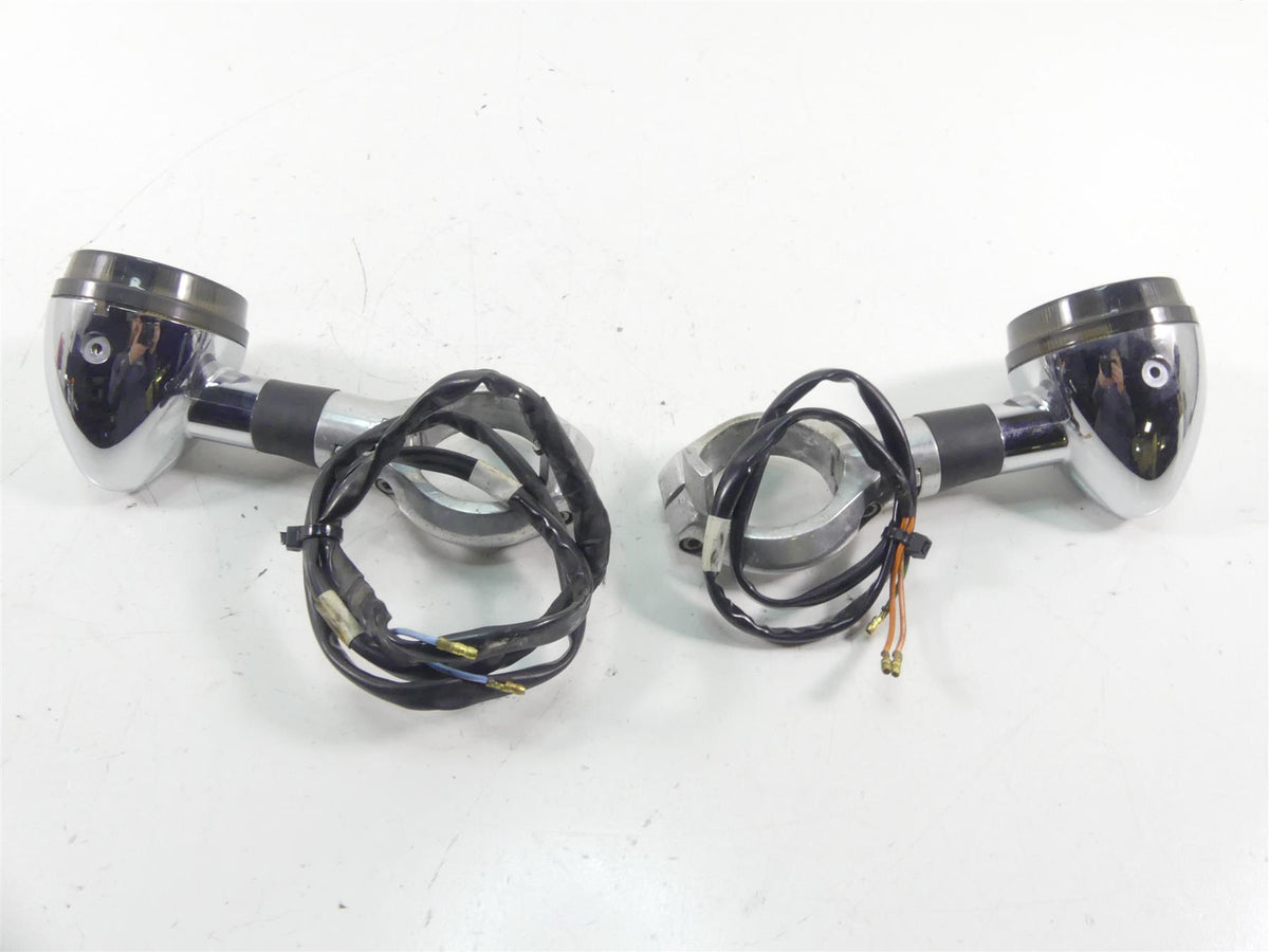 2003 Honda VTX1800 C Smoked Front Blinker & Clamp Set 33400-MBH-672 {{ shop.shopifyCountryName }} - Mototech271