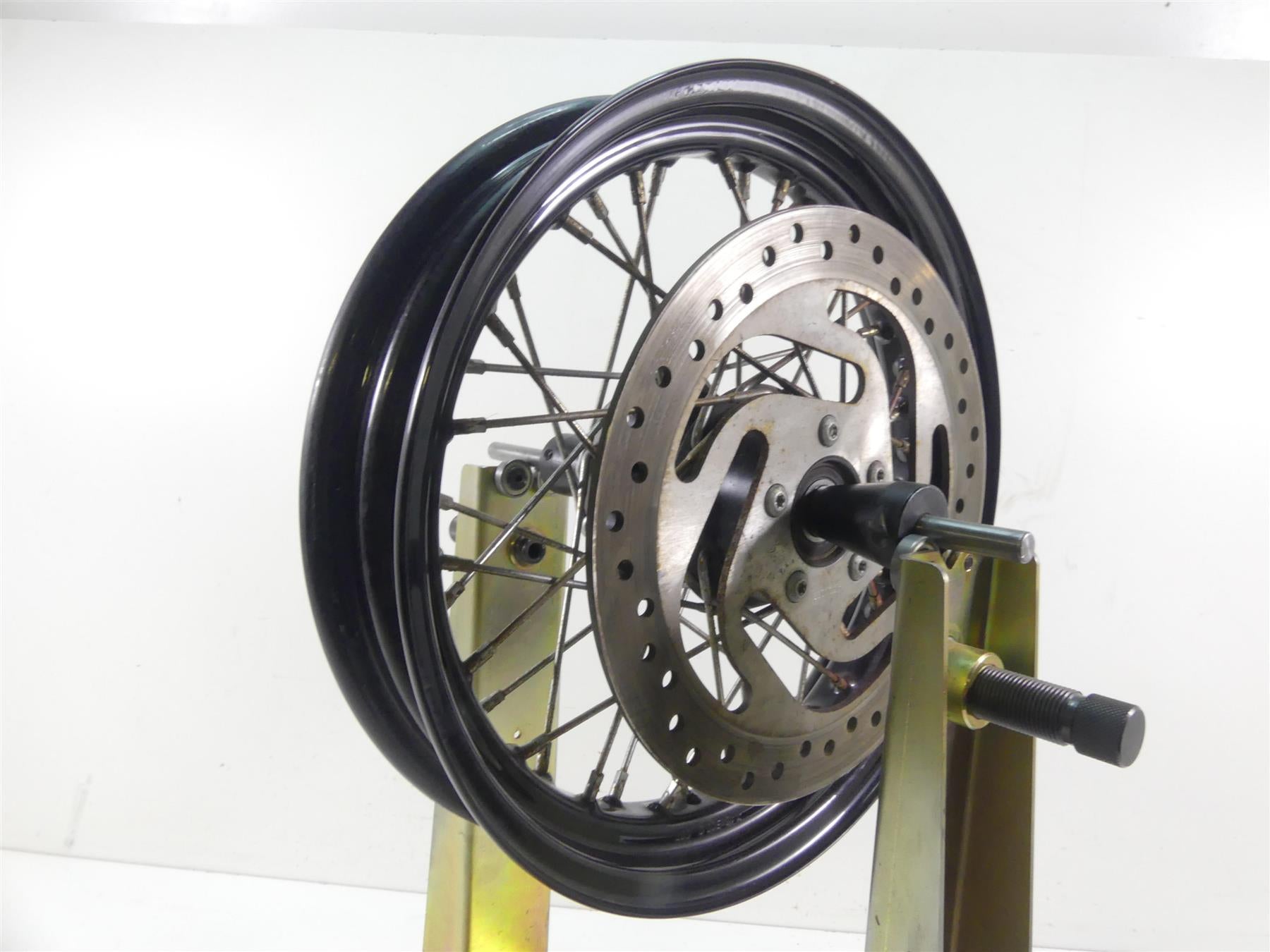 2016 Harley FLS Softail Slim Front Spoke Wheel Rim 16x3 + Rotor -Read 55107-12 {{ shop.shopifyCountryName }} - Mototech271