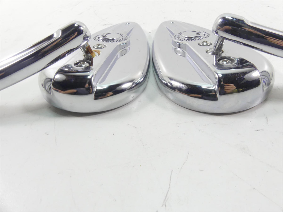 2012 Harley Touring FLHTK Electra Glide Willie G Skull Teardrop Mirrors 91315-04 {{ shop.shopifyCountryName }} - Mototech271