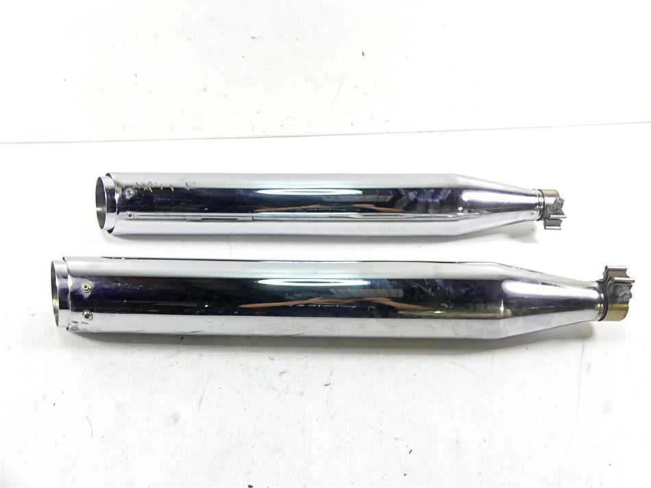 2008 Harley Touring FLHX Street Glide Vance Hines Twin Slash Mufflers Set 16763 {{ shop.shopifyCountryName }} - Mototech271