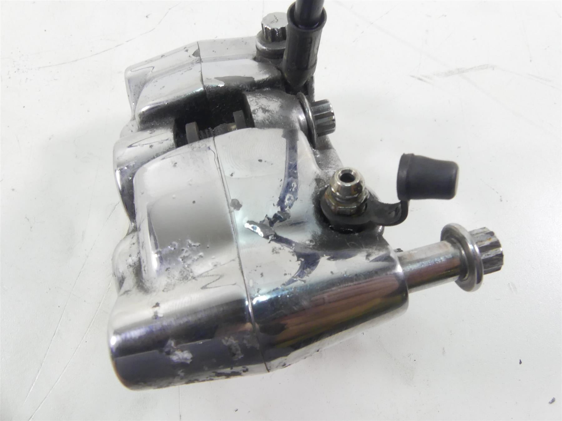 2009 Harley FXDL Dyna Low Rider Front Chrome Pitted Brake Caliper 44046-08 {{ shop.shopifyCountryName }} - Mototech271