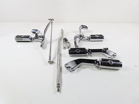 2008 Harley FXDSE CVO Dyna Front Rear Chrome Forward Foot Peg Control Set-Mototech271
