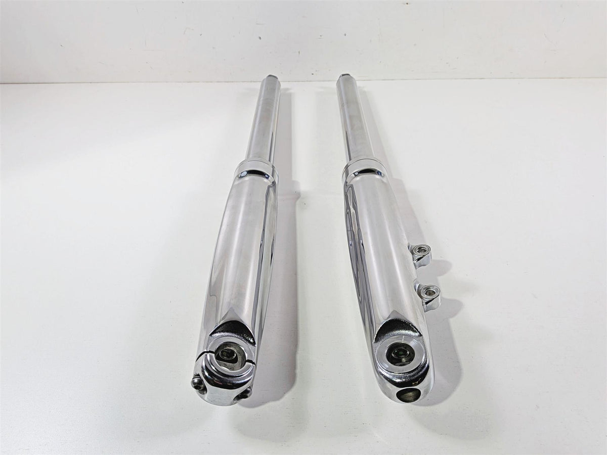 2009 Harley FXCWC Softail Rocker Straight Chrome Front Fork Leg Set 46950-08 {{ shop.shopifyCountryName }} - Mototech271