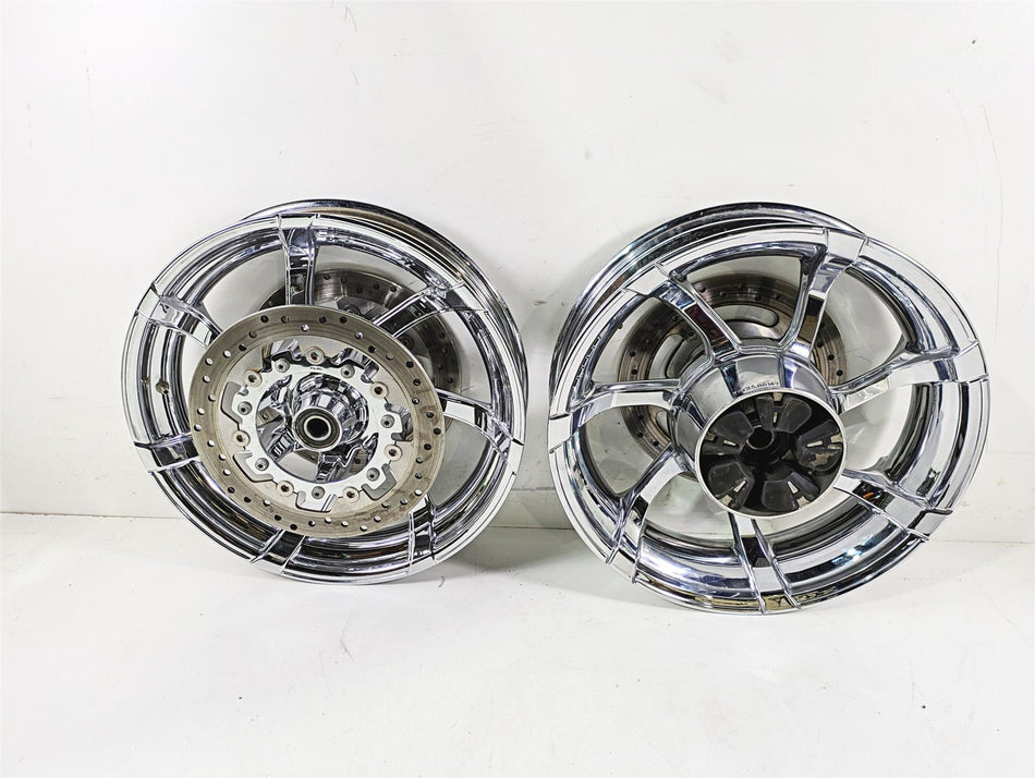 2011 Harley Touring CVO E-Glide Front Rear Agitator Chrome Wheel Set 47957-10 {{ shop.shopifyCountryName }} - Mototech271