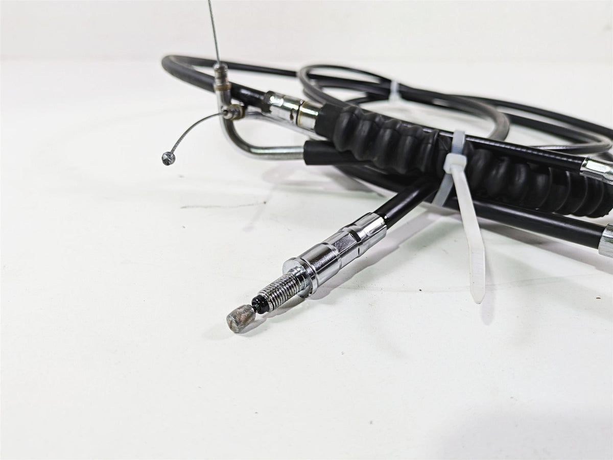 2011 Harley FXDC Dyna Super Glide 12" Extended Throttle Clutch Cable Set {{ shop.shopifyCountryName }} - Mototech271