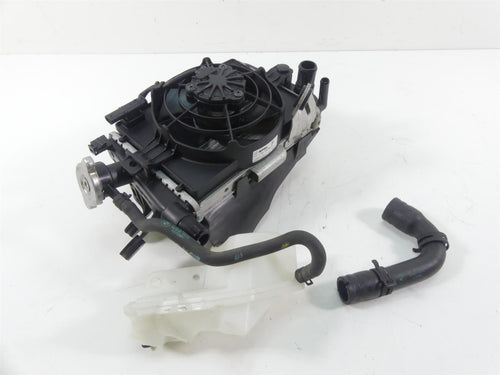 2014 BMW R1200GS K50 Right Side Radiator + Reservoir Fan & Cover 17118523117 | Mototech271