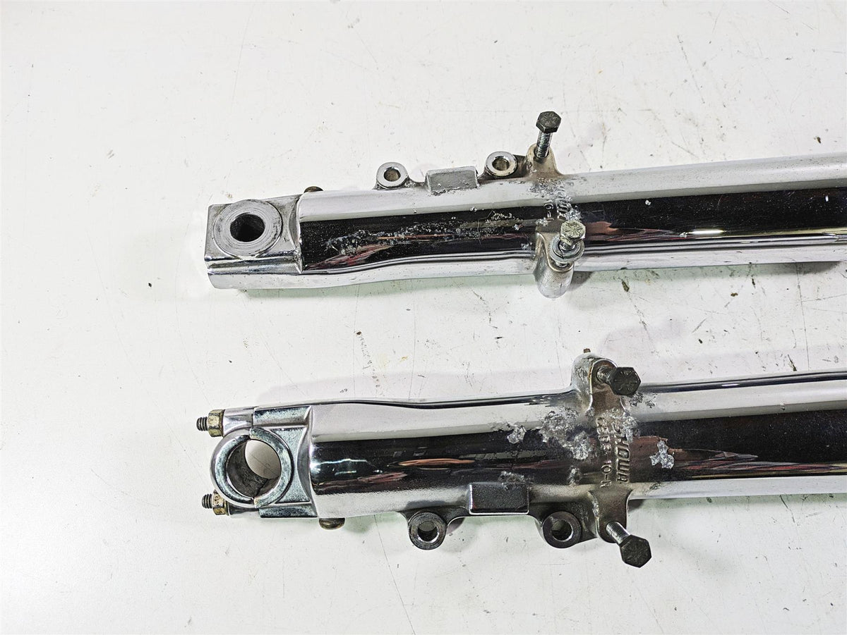2003 Harley Touring FLHTCUI 100TH E-Glide Chrome Front Fork Set 41mm 46495-02A {{ shop.shopifyCountryName }} - Mototech271