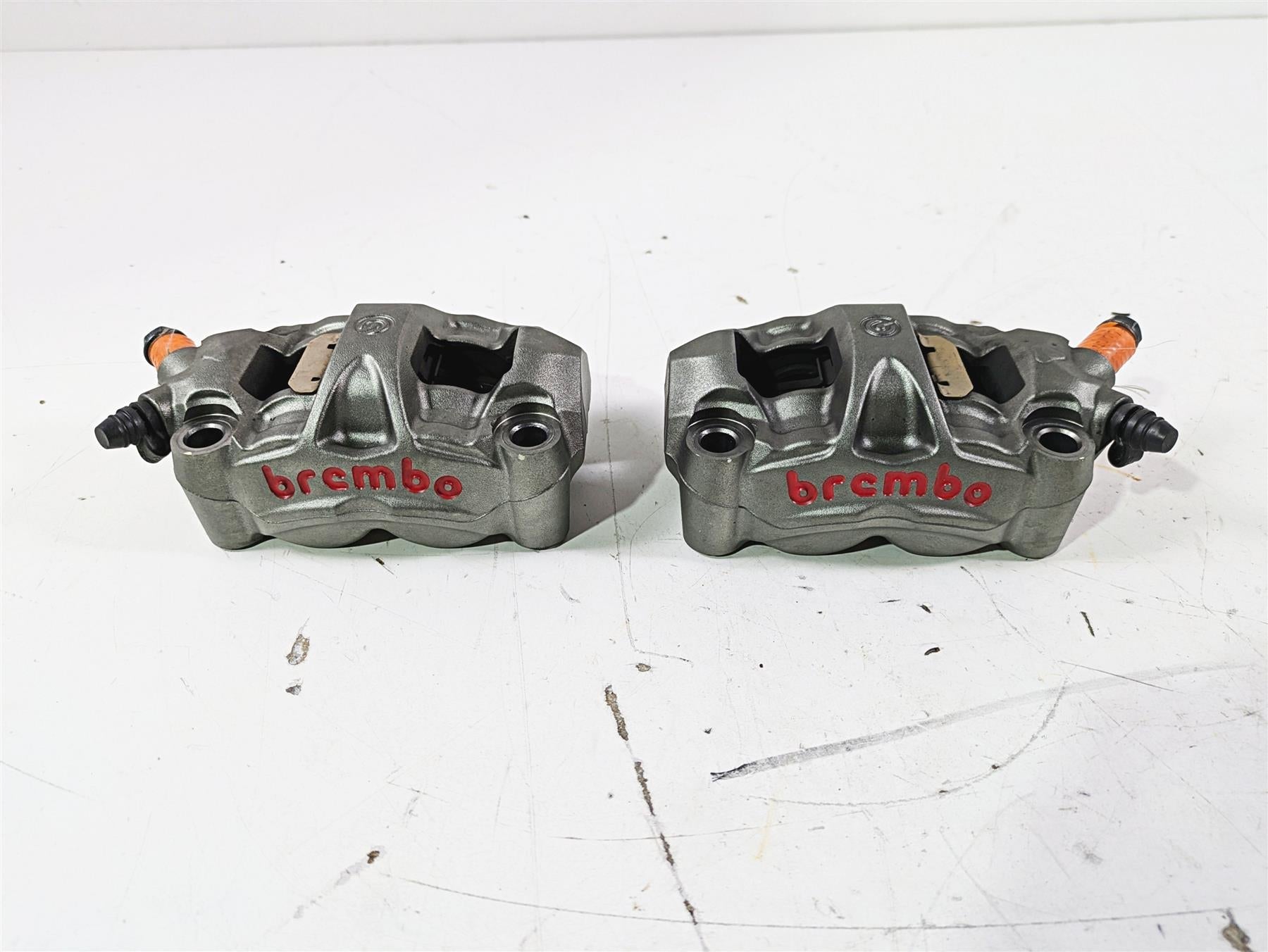 2015 Ducati Panigale 1299 S Front Brake Caliper Set Brembo 100mm 61041371A {{ shop.shopifyCountryName }} - Mototech271