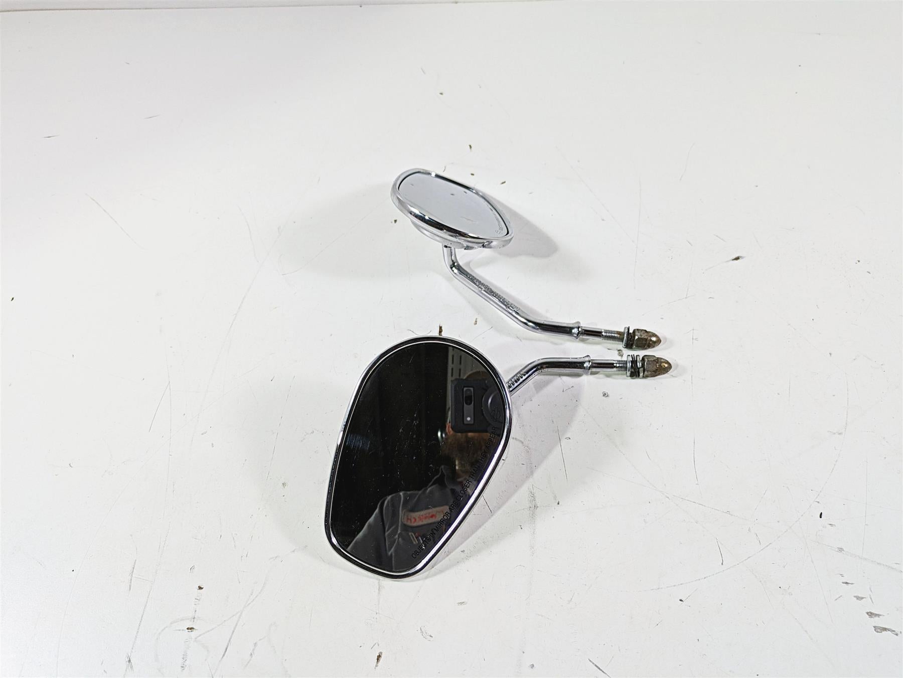 2012 Harley FLD Dyna Switchback Chrome Rear View Mirror Set 91840-03B 91845-03B {{ shop.shopifyCountryName }} - Mototech271