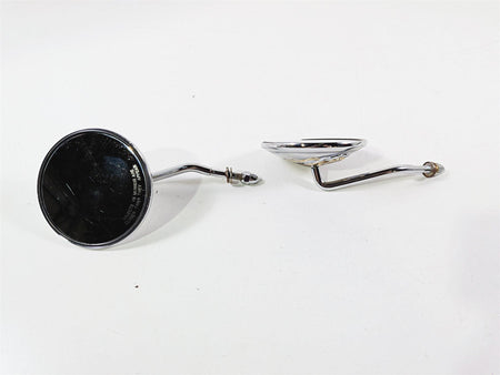 2005 Harley Softail FLSTFSE CVO Fat Boy Round Chrome Flame Mirrors Set-Mototech271