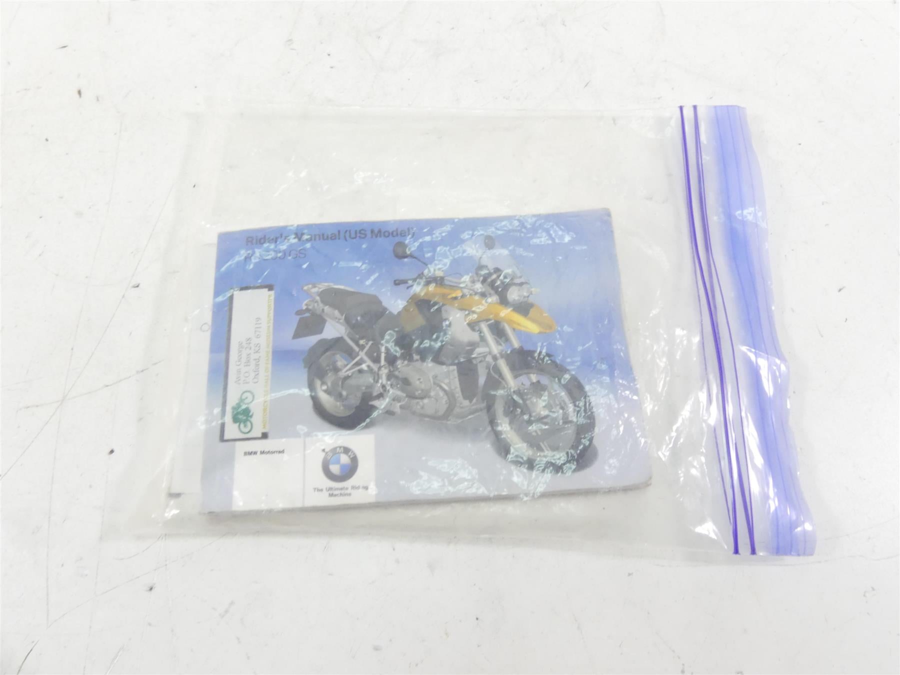 2008 BMW R1200GS K25 Owners Manual Service Book 01477712347 {{ shop.shopifyCountryName }} - Mototech271
