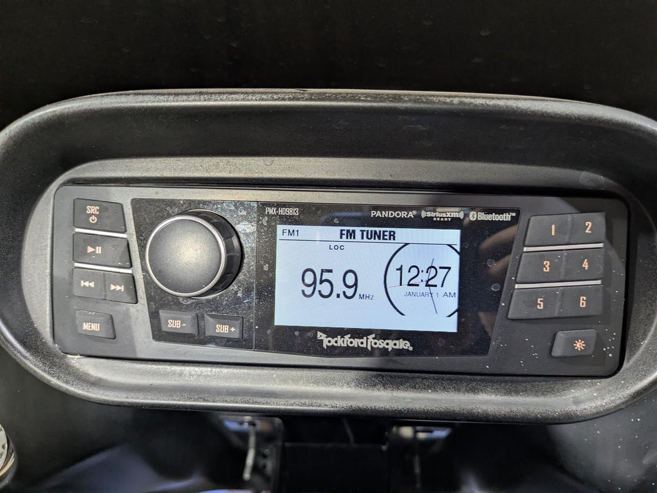 2004 Harley Touring FLTRI Road Glide Rockford Fosgate Radio Stereo PMX-HD9813-Mototech271