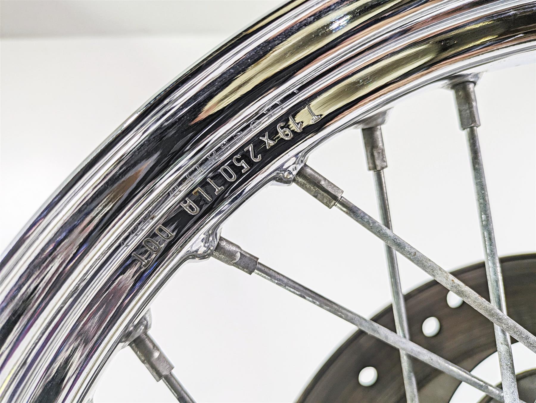2003 Harley Dyna FXDL Low Rider 100TH Front Wheel Rim 19x2.5 Wobble 43105-05A {{ shop.shopifyCountryName }} - Mototech271